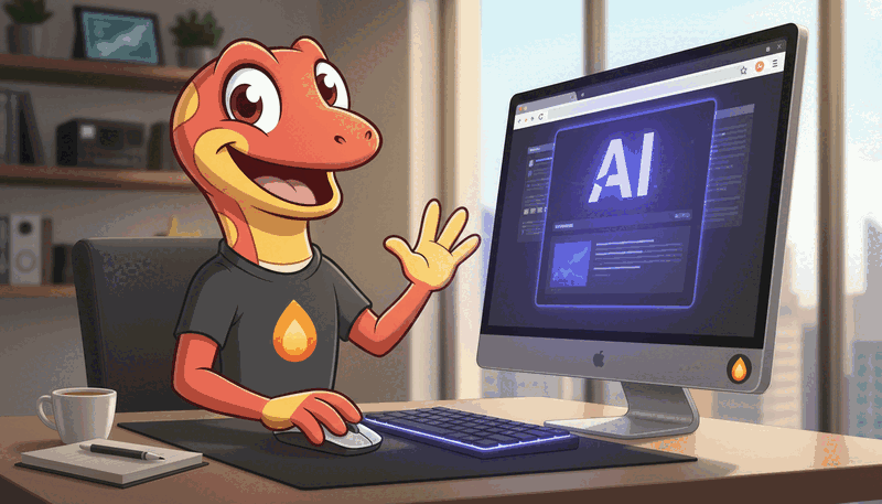 Sparky demonstrating product demo recording